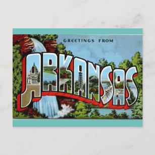 Gegroet uit Arkansas vintage Briefkaart