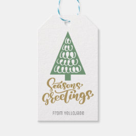 Gegroet van de  kerstseizoenen van Elegant Cadeaulabel