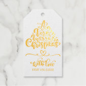 Gegroet van de  kerstseizoenen van Elegant Cadeaulabels (Voorkant)