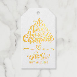 Gegroet van de  kerstseizoenen van Elegant Cadeaulabels