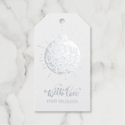 Gegroet van de kerstseizoenen van Elegant Cadeaulabels (Voorkant)