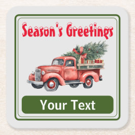 Gegroet van het gepersonaliseerde seizoen kartonnen onderzetters