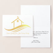 Gegroet van het onroerend goed Seizoen Elegant Cus Folie Kaarten (Display)