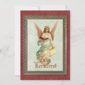 Gegroet voor aangepaste  Antieke Feestdagenkaart (Voorkant)