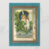 Gegroet voor aangepaste  Antieke Feestdagenkaart (Voorkant)