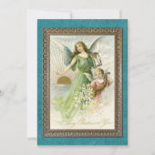 Gegroet voor aangepaste  Antieke Feestdagenkaart (Voorkant)