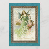 Gegroet voor aangepaste  Antieke Feestdagenkaart (Voorkant)