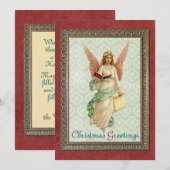 Gegroet voor aangepaste Antieke Feestdagenkaart (Voorkant / Achterkant)