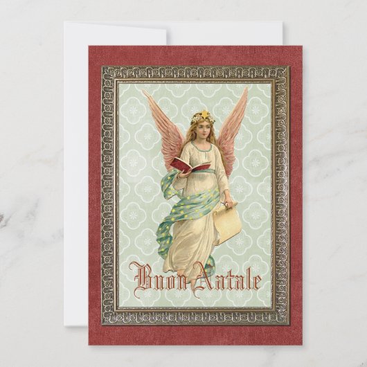 Gegroet voor aangepaste  Antieke Feestdagenkaart (Voorkant)