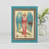 Gegroet voor aangepaste Antieke Feestdagenkaart (Staand voorkant)