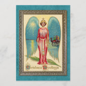 Gegroet voor aangepaste  Antieke Feestdagenkaart (Voorkant)