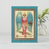 Gegroet voor aangepaste  Antieke Feestdagenkaart (Staand voorkant)