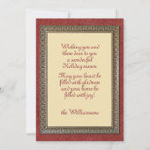 Gegroet voor aangepaste  Antieke Feestdagenkaart (Achterkant)