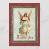 Gegroet voor aangepaste  Antieke Feestdagenkaart (Voorkant)