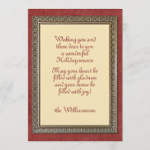 Gegroet voor aangepaste  Antieke Feestdagenkaart (Achterkant)