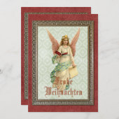 Gegroet voor aangepaste  Antieke Feestdagenkaart (Voorkant / Achterkant)