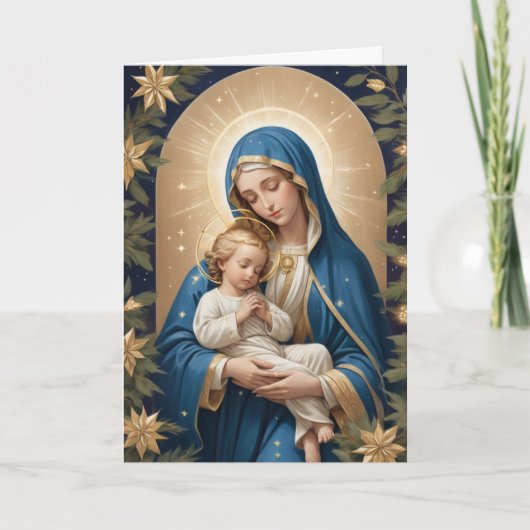 Gegroet zij Maria Traditioneel Katholiek Feestdagen Kaart (Voorkant)