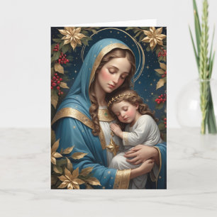 Gegroetseid Maria Traditioneel Katholiek Feestdagen Kaart