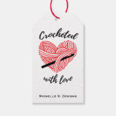 Gehaakt met liefde / handgemaakte zorgkorps cadeaulabel (Voorkant)