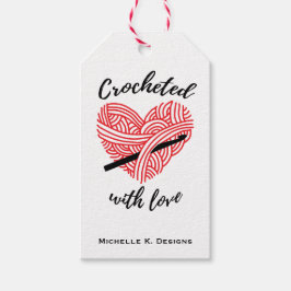 Gehaakt met liefde / handgemaakte zorgkorps cadeaulabel