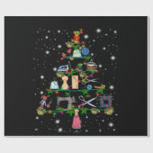 Gehaakte apparaten met kerstbomen cadeaupapier (Vlak)