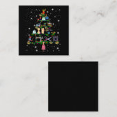 Gehaakte apparaten met kerstbomen vierkante visitekaartje (Voorkant / Achterkant)