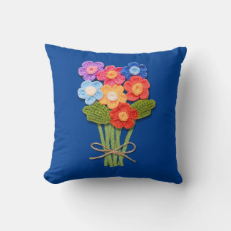 Gehaakte bloem boeket, haak liefhebber, kussen