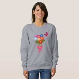 Gehaakte bloemenboeket Print Sleutelhanger Trui