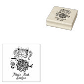 Gehaakte Crafter Leuke Logo Gepersonaliseerd Rubberstempel (Gestempeld)