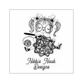 Gehaakte Crafter Leuke Logo Gepersonaliseerd Rubberstempel (Afrduk)