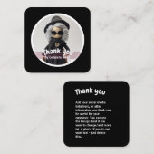 Gehaakte dame mode zwart Dank u Vierkante Visitekaartje (Voorkant / Achterkant)