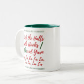 Gehaakte ・ Dek de zalen en de geweren Tweekleurige Koffiemok (Voorkant links)