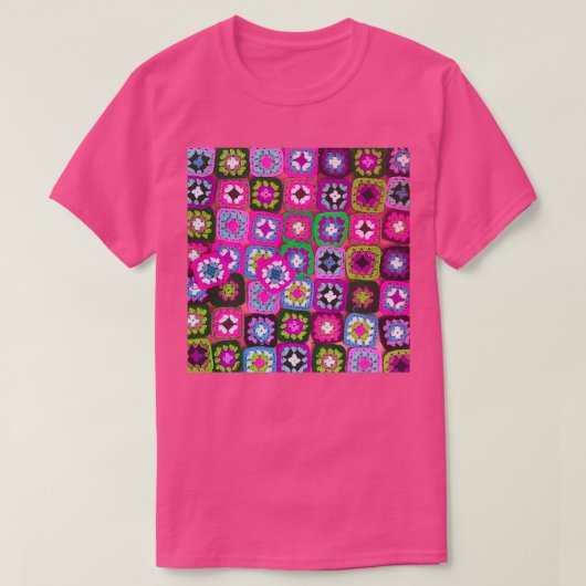 Gehaakte deken  vierkant t-shirt (Design voorkant)