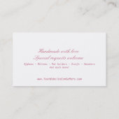 Gehaakte en aanpasbaar visitekaartje (Achterkant)