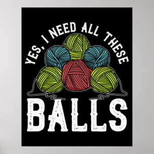 Gehaakte en broekende Garens Poster