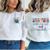 Gehaakte en Cat Lover Pocket Design Sweatshirt