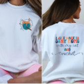 Gehaakte en Cat Lover Pocket Design Sweatshirt