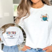 Gehaakte en Cat Lover Pocket Design Sweatshirt