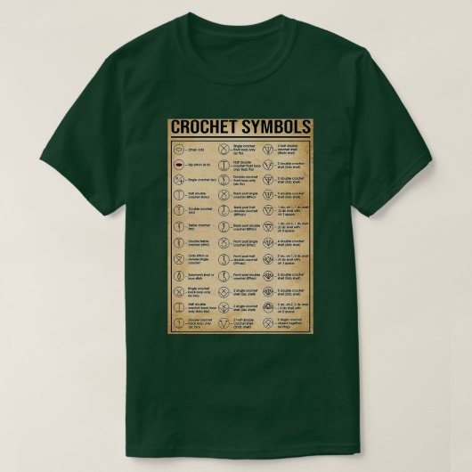 Gehaakte en snijdende haaksymbolen t-shirt (Design voorkant)