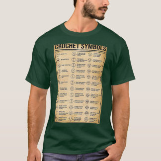 Gehaakte en snijdende haaksymbolen t-shirt