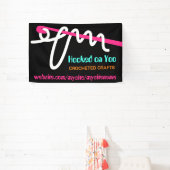 Gehaakte haakgaren stitch craft show display spandoek (Insitu)