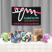 Gehaakte haakgaren stitch craft show display spandoek
