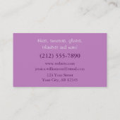 Gehaakte - Heart Shaped Yarn Paarse Visitekaartjes (Achterkant)