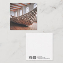 Gehaakte kano Wenskaart