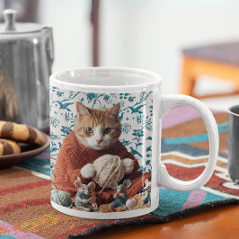 Gehaakte Kat en Muis breien breier Koffiemok