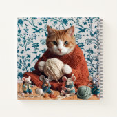 Gehaakte Kat en Muis breien breier Notitieboek (Achterkant)