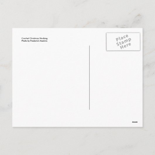 gehaakte kerstkous feestdagenkaart (Achterkant)