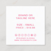 Gehaakte kleding Labels Prijs Labels Small Busines (Achterkant)