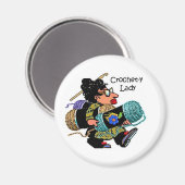 Gehaakte Lady Magnet (Voorkant / Achterkant)