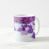 Gehaakte Lila Bloemen Koffie Mok (Voorkant rechts)